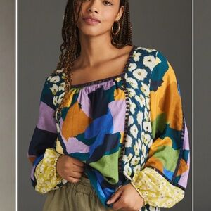 Mix Printed Blouse by Maeve / Anthropologie (2X)